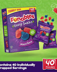 Funables Fruity Snacks, Mixed Berry Fruit Flavored Snacks, Pack of 40 0.8 ounce Pouches