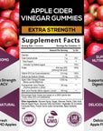 Apple Cider Vinegar Gummy Vitamins for Detox & Cleanse 1000mg - Gelatin-Free, Vegan, Non-GMO ACV Gummies, Made with Beet Root & Essential Vitamin B12 for Energy - Natural Apple Flavor - 120 Gummies