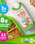 Orgain Organic Kids Nutritional Protein Shake, Strawberry - Kids Snacks with 8g Dairy Protein, 22 Vitamins & Minerals, Fruits & Vegetables, Gluten Free, Soy Free, Non GMO, 8.25 Fl Oz (Pack of 12)