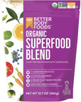 BetterBody Foods Organic Superfood Powder with Protein, Vitamins C, E, and B12 (12.7 oz.)