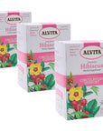 Alvita Organic Hibiscus Tea Herbal Organic Hibiscus Flowers for Healthy Blood Pressure Hibiscus Tea Bags for Cardiovascular Function Antioxidant Support Circulation 3 Pack  16 Tea Bags Per Box