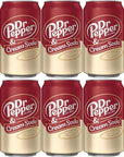 Dr Pepper 12oz can pack of 6 Cream Soda