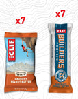 CLIF BAR and CLIF Builders  Variety Pack  Crunchy Peanut Butter and Chocolate Peanut Butter  Energy Bars and Protein Bars  NonGMO  Plant Based  24 oz 14 Count