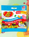 Sugar Free Jelly Beans SugarFree Chewy Candies in Assorted Fruity Flavors Low Calorie Shareable Sweet Snacks 28 ounce bags Pack of 3