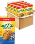 belVita Blueberry Breakfast Biscuits, 64 Total Packs, 8 Boxes (4 Biscuits Per Pack)