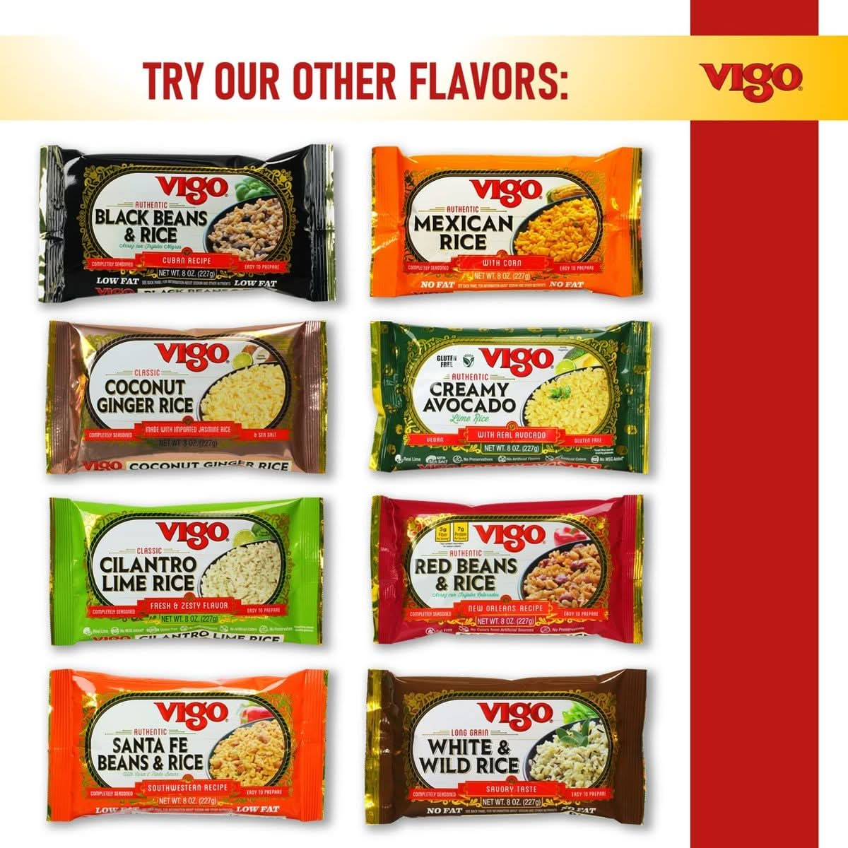 Vigo Authentic Mexican Rice with Corn No Fat 8oz Pack of 12