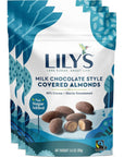 Lily's Milk Chocolate Style Covered Almonds, Stevia Sweetened, No Added Sugar, Low-Carb, Keto-Friendly, Gluten-Free & Non-GMO, Milk Chocolate Almonds, 3.5 Ounce (Pack of 3), 10.5 Ounce