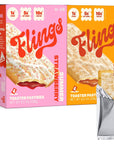 FLINGS Toaster Pastries  Strawberry and Cinnamon  High Protein No Sugar Added Low Carb Gluten Free Keto Friendly  2 Pack 8 Total Pastries  New and Improved Recipe  High Protein Keto Breakfast Snack