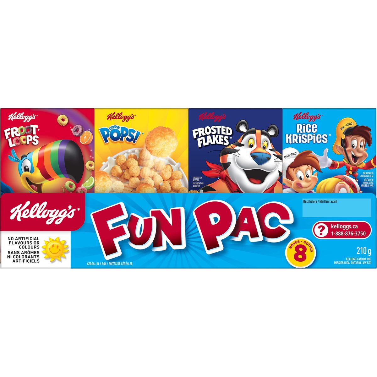 Kelloggs Fun Pak 210 Gram Imported from Canada