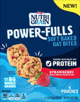 NutriGrain PowerFulls Soft Baked Oat Bites Protein Snacks Whole Grain Strawberry 56oz Box 4 Pouches