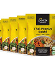 Poco Kitchen  Thai Peanut Sauté 525 oz Pack of 5 22 grams of Protein per Serving 100 Real Food No Preservatives Shelf Stable Quick Meal Ready in 10 Minutes