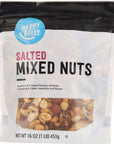 Amazon Brand  Happy Belly Mixed Nuts with Peanuts Roasted  Sea Salted 1 pound Pack of 1