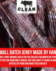 Clean Jerky Co Old Fashioned Dry Zero Sugar Beef Jerky  Salt  Pepper Flavorful Protein Snack  Made with 100 Beef  No MSG No Sugar No Nitrates No High Fructose Corn Syrup No Junk