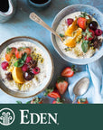 Edensoy Unsweetened Eden Organic Soymilk NonGMO USA Whole Soy Soya Milk NonDairy Vegan Plain Shelf Stable 32 oz 6Pack