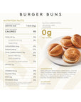 Hero Classic Hamburger Buns - Burger Buns | Net Low Carb Buns | High Fiber, 0g Net Carbs, 0g Sugar & 90 Calories Per Serving Burger Rolls (24 Buns, Pack of 6)