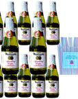 Martinellis Sparkling Cider Apple 84 fl oz 12 ct Plus Sophley individually wrapped straws jumbo 24ct