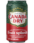 Canada Dry Cherry Gingerale Fruit Splash 12oz Pack of 12