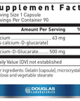 Douglas Laboratories Calcium-D-Glucarate (500 mg.) | Support Against Environmental Toxins and Excess Steroid Hormones | 90 Capsules