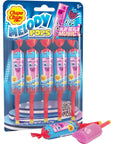 Chupa Chups Melody Pop Strawberry Flavor Whistle Lollipops Individually Wrapped Candy Suckers 5 Count Pack