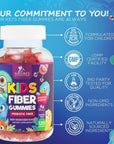 Kids Fiber Gummy Bears Supplement - Daily Prebiotic Fiber for Kids, Supports Regularity, Digestive Health & Immune Support, Nature's Plant Based Chicory Root Vitamins, Vegan, Berry Flavor, 120 Gummies