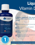 Trace Minerals | Liquid Vitamin D3 | 126mcg (5000 IU) D3 with a Full Spectrum of Ionic Trace Minerals | Fast Absorbing, High Potency | Natural Tropical Cherry Flavor | 32 Servings, 16 fl oz