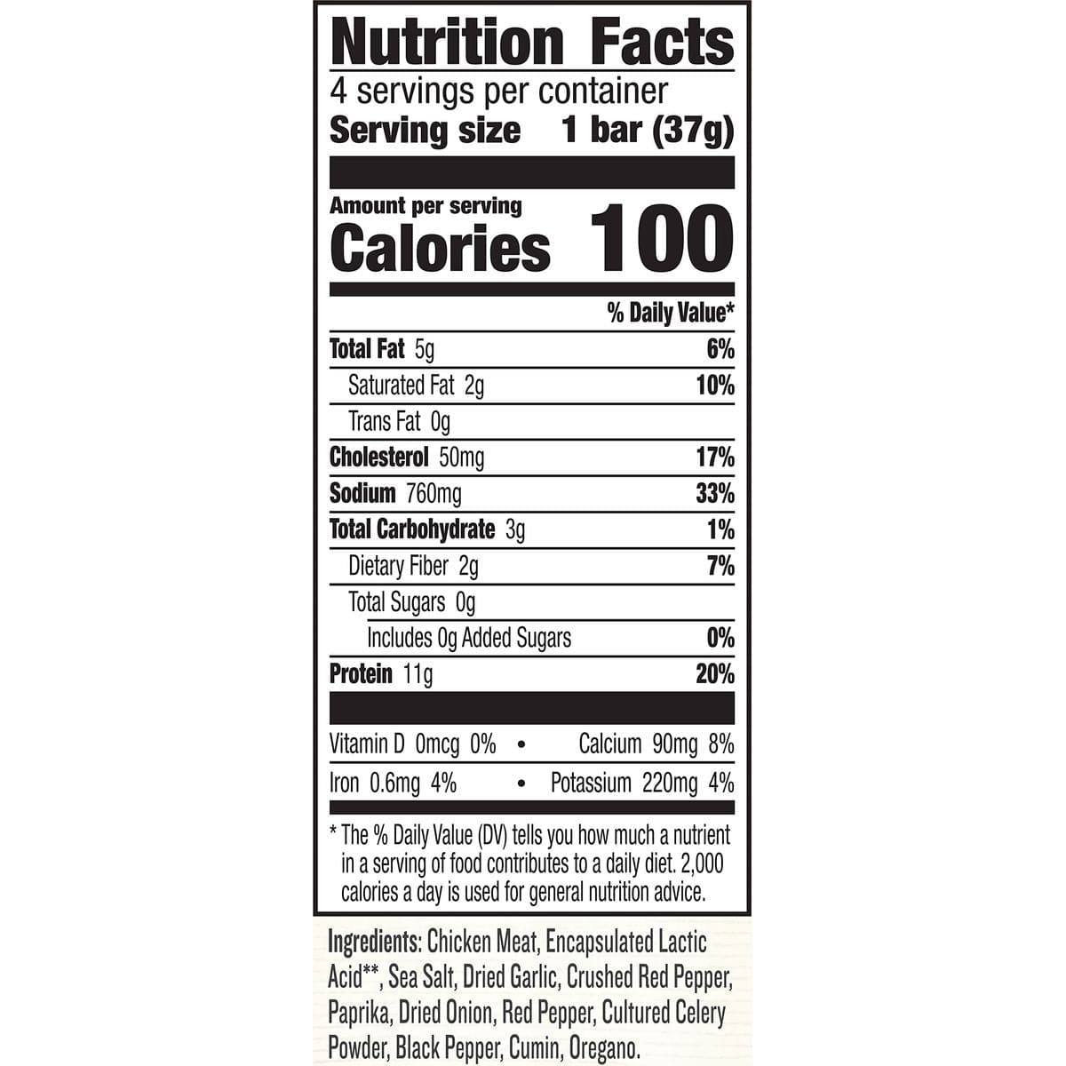 EPIC Protein Bars Chicken Sriracha Keto and Paleo Friendly 13 oz 12 ct