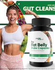 Pro Flat Belly Shake Capsules - Gut Cleanse to Help Reduce Bloating - Body Cleanse & Digestive Cleanse - Support Overall Health with Cleansing - Help Clear Waste & Toxins with Cleanse Supplements