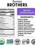 Bearded Brothers Organic Vegan Energy Bars - Gluten & Soy Free, Paleo, Whole 30 | Non GMO, Low Glycemic, High Protein, Fiber | 12pk Maca Chocolate