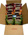 Snyders of Hanover Pretzel Pieces Variety 12 Pack bundled by SUPERDEALS 4 Cheddar Cheese 4 Honey Mustard and Onion 4 Jalapeno Pretzels 225 oz each bag total 27 Ounces with mystery gift in every order