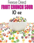 Fruit Crunch Sour  Freeze Dried Candy 10 oz  Assorted Sour Flavors Large Pouch  Ideal Gift Snack Treat