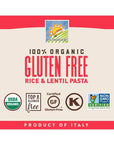 Bionaturae Penne Rigate Pasta Noodles - Gluten Free Pasta Organic, Rice & Lentil Pasta, Kosher Certified, High Protein, Non-GMO Verified, USDA Certified, Gluten Free Pastas, Crafted in Italy - 12 Oz