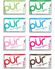 PUR Gum | Aspartame Free Chewing Gum | 100% Xylitol | Sugar Free, Vegan, Gluten Free & Keto Friendly | Natural Flavored Gum, Variety Pack, 9 Pieces (Pack of 8)