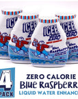 ICEE Zero Calorie Blue Raspberry Liquid Water Enhancer Drink Mix Natural Flavor Drops Sugar Free 162 Fl Oz Concentrate 48 Ml  4 Pack