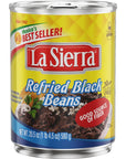 La Sierra Refried Black Beans Canned Vegetarian Refried Beans 205 oz Pack of 12