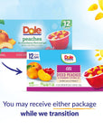 Dole Fruit Bowls Peaches in Strawberry Flavored Gel Snacks 43oz 12 Total Cups Gluten  Dairy Free Bulk Lunch Snacks for Kids  Adults