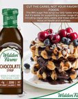 Walden Farms Chocolate Syrup 12 oz Pack of 2  Sweet Syrup Near Zero Fat Sugar and Calorie  For Pancakes Waffles Muffins Fruits Shakes Lemonade Desserts Snacks Appetizers and Many More