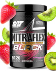 GAT SPORT Nitraflex Black Pre-Workout Powder, Extreme Pre-Training Formula for Men & Women, 40 Servings (Strawberry Kiwi)