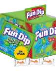 FUN DIP 24 Pack RazzApple Magic  Cherry Yum Diddly Dip Flavors WBundle Bonanza Candy