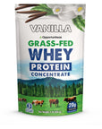 Opportuniteas Grass Fed Whey Protein Powder Concentrate - Vanilla - Pure Protein Supplement for Drink, Smoothie, Shake, Cooking & Baking - Non GMO, Hormone Free & Gluten Free - 1 Pound