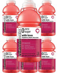 Vitamin Water With Love Raspberry Dark Chocolate Pack of 6 with Bay Area Marketplace Napkins