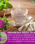 FreshDrinkUS Premium 135 Milk Thistle Tea Bags 100 Natural  Pure from Milk Thistle Seeds Milk Thistle Seed Herbal Tea Milk Thistle Seed Tea Made with Natural Material Tea Bags No Sugar No Caffeine No Gluten Vegan