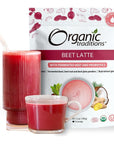 Organic Traditions Beet Latte with Fermented Beetroot Instant Dairy Free Superfood Latte for Energy Pink Drink Instant Tea Latte150g53oz Bag