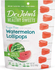 Dr Johns Sugar Free Candy Healthy Lollipops with Zero Sugar Low Calorie Snacks Keto Friendly Hard Candy Sweets Watermelon Tooth 14 Count 385 OZ