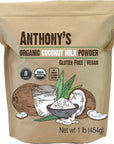 Anthony's Organic Coconut Milk Powder, 1 lb, Gluten Free, Vegan & Dairy Free, Creamer Alternative, Keto Friendly