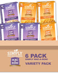 Simply MacARoni Variety Pack White Cheddar  Three Cheese 82 Oz Pack of 6