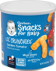 Gerber Snacks for Baby Lil Crunchies Garden Tomato, 1.48 Oz