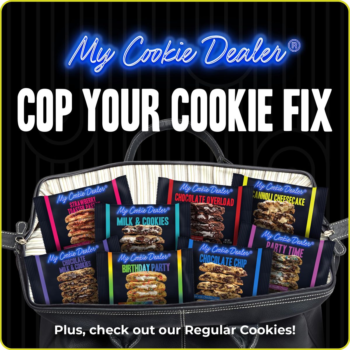 My Cookie Dealer Soft Baked Cookies Cannoli Cheesecake 3Pack 4oz Cookie  Cannoli Shell Batter Loaded with Chocolate Chips Cinnamon Creme  Powdered Sugar  Individually Wrapped Travel Snacks