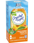 Crystal Light On The Go Peach Mango Green Tea Drink Mix 10Packet Box Pack of 8