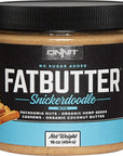 Onnit Fat Butter - KETO SNACKS FAVORITE - Low Carb Nut Butter Packed with Macadamia Nuts, Organic Chia Seeds, Organic Coconut Oil - Snickerdoodle