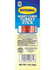 Butterball Honey Cured Turkey Sticks 1 oz Stick  Box of 20